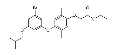 [4-(3-bromo-5-isobutoxy-phenylsulfanyl)-2,5-dimethyl-phenoxy]-acetic acid ethyl ester Structure