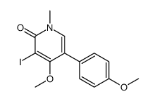 3-iodo-4-methoxy-5-(4-methoxyphenyl)-1-methylpyridin-2-one结构式
