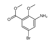3-氨基-5-溴-2-甲氧基苯甲酸甲酯结构式