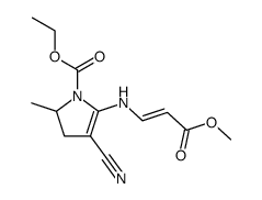 methyl(E)-β-(3-cyano-1-ethoxycarbonyl-4,5-dihydro-5-methyl-2-pyrrolylamino)acrylate Structure