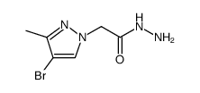 1H-Pyrazole-1-acetic acid, 4-bromo-3-methyl-, hydrazide结构式