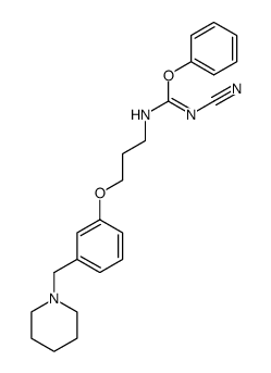 N-cyano-O-phenyl-N'-[3-[3-(1-piperidinylmethyl)phenoxy]propyl]isourea结构式