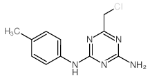 6-(氯甲基)-n-(4-甲基苯基)-1,3,5-三嗪-2,4-二胺结构式