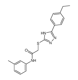 2-[5-(4-Ethyl-phenyl)-4H-[1,2,4]triazol-3-ylsulfanyl]-N-m-tolyl-acetamide结构式