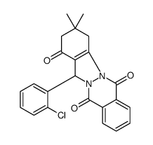 13-(2-氯-苯基)-3,3-二甲基-2,3,4,13-四氢-吲唑并[1,2-b]二氮杂萘-1,6,11-三酮结构式