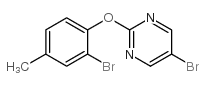 5-溴-2-(2-溴-4-甲基苯氧基)嘧啶结构式