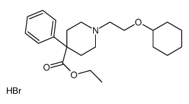 ethyl 1-(2-cyclohexyloxyethyl)-4-phenylpiperidin-1-ium-4-carboxylate,bromide Structure