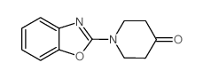 1-(1,3-苯并噁唑-2-基)哌啶-4-酮结构式
