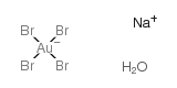 四溴金酸钠(III)水合物结构式