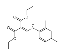 (2,4-dimethyl-anilinomethylene)-malonic acid diethyl ester Structure