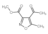 4-乙酰基-5-甲基异噁唑-3-羧酸甲酯结构式