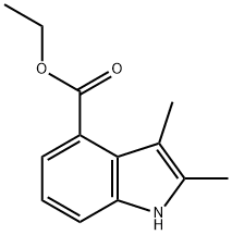 2,3-二甲基-1H-吲哚-4-甲酸乙酯结构式