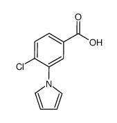 4-氯-3-(1H-吡咯-1-基)苯甲酸结构式
