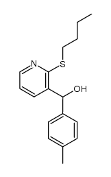 2-butylthio-3-[hydroxy(4-methylphenyl)methyl]pyridine结构式