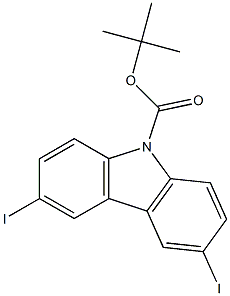 tert-butyl 3,6-diiodo-9H-carbazole-9-carboxylate Structure