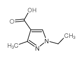 1-乙基-3-甲基-1H-吡唑-4-羧酸结构式