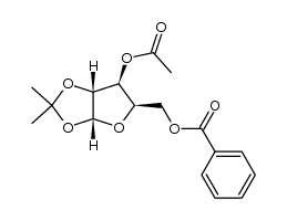 O3-acetyl-O5-benzoyl-O1,O2-isopropylidene-α-D-xylofuranose结构式