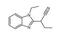 1-ethyl-2-(α-cyanopropyl)benzimidazole结构式