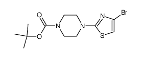 叔丁基4-(4-溴噻唑-2-基)哌嗪-1-羧酸酯结构式