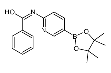 N-(5-(4,4,5,5-四甲基-1,3,2-二噁硼烷-2-基)吡啶-2-基)苯甲酰胺结构式