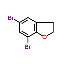 5,7-二溴-2,3-二氢苯并呋喃结构式