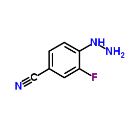 3-Fluoro-4-hydrazinobenzonitrile Structure