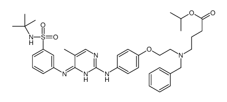 isopropyl 4-(benzyl(2-(4-(4-(3-(N-tert-butylsulfamoyl)phenylamino)-5-Methylpyrimidin-2-ylamino)phenoxy)ethyl)amino)butanoate Structure