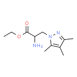 2-氨基-3-(3,4,5-三甲基-1H-吡唑-1-基)丙酸乙酯结构式