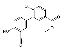 methyl 4-chloro-3-(3-cyano-4-hydroxyphenyl)benzoate Structure