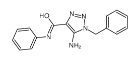 5-amino-1-benzyl-N-phenyltriazole-4-carboxamide结构式