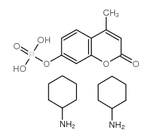 4-甲基伞形磷酸酯双(环己基铵)盐结构式