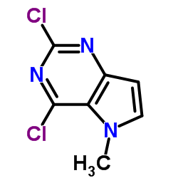 2,4-二氯-5-甲基-5H-吡咯并[3,2-d]嘧啶结构式