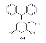 N-Benzhydryl-1-deoxynojirimycin结构式