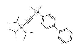 [1,1'-biphenyl]-4-yldimethyl((triisopropylsilyl)ethynyl)silane结构式