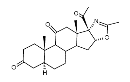 2'-methyl-(5α,16β)-pregnano[17,16-d]oxazole-3,11,20-trione结构式