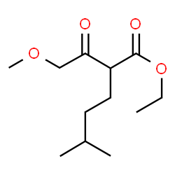 Ethyl 2-(methoxyacetyl)-5-methylhexanoate结构式
