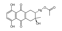 (2RS,3RS)-2-acetoxymercurio-3,5,8-trihydroxy-3-methyl-1,2,3,4-tetrahydro-9,10-anthraquinone结构式