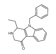 9-benzyl-1-ethyl-4-oxo-1,2,3,4-tetrahydro-β-carboline结构式