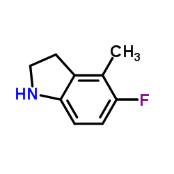 5-氟-4-甲基二氢吲哚盐酸盐结构式
