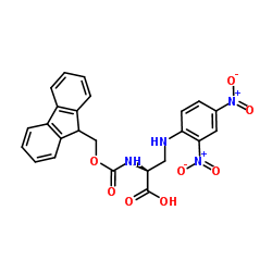 N-芴甲氧羰基-N'-(2,4-二硝基苯基)-L-2,3-二氨基丙酸结构式