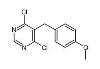 4,6-二氯-5-(4-甲氧基苄基)嘧啶结构式