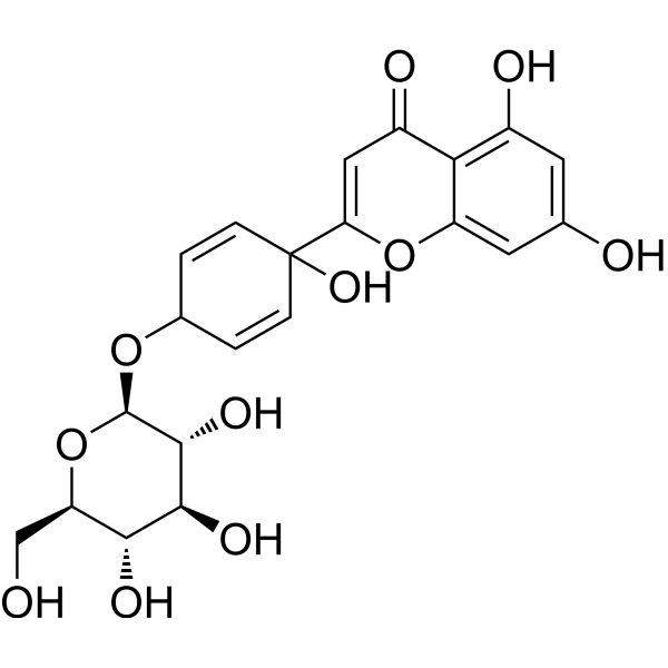 原芹菜素-4'-O-β-D-葡萄糖苷结构式