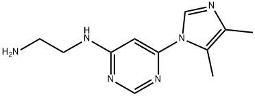 N1-(6-(4,5-dimethyl-1H-imidazol-1-yl)pyrimidin-4-yl)ethane-1,2-diamine Structure