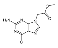 methyl 2-(2-amino-6-chloro-9H-purin-9-yl)acetate结构式