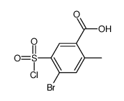 4-溴-5-(氯磺酰基)-2-甲基苯甲酸结构式