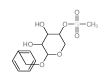 Arabinopyranoside,benzyl, 4-methanesulfonate, b-L- (8CI) Structure