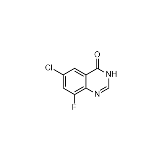 6-氯-8-氟喹唑啉-4(1H)-酮结构式