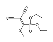 2-[diethoxyphosphoryl(methylsulfanyl)methylidene]propanedinitrile Structure