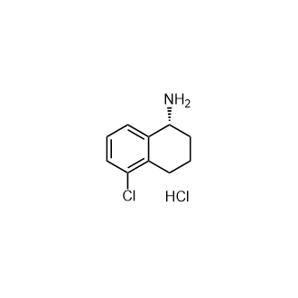 (R)-5-氯-1,2,3,4-四氢萘-1-胺盐酸盐结构式