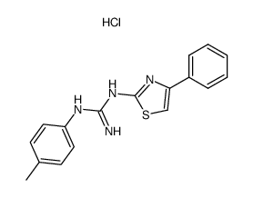N-(4-phenyl-thiazol-2-yl)-N'-p-tolyl-guanidine, monohydrochloride Structure